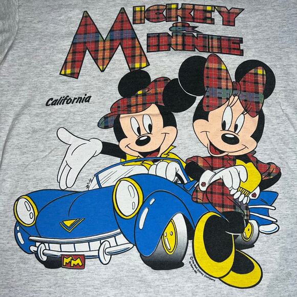Vintage Disney's Mickey Minnie Mouse single stitch graphic Cali T shirt large - Picture 3 of 8